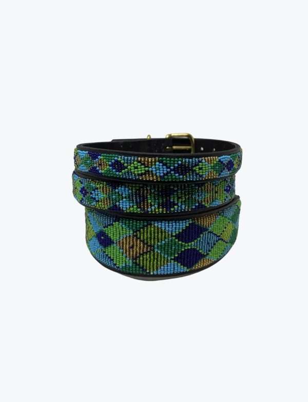 Blue Green Argyle Collar