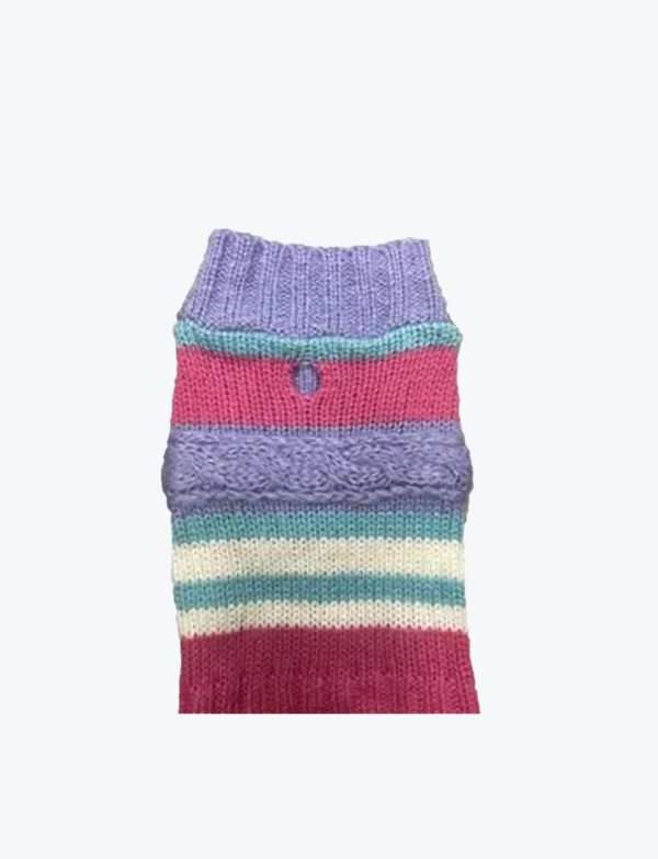 Textured Stripe Dog Sweater Pastels
