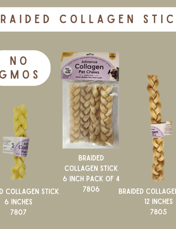 Collagen Chews: Braided Stick