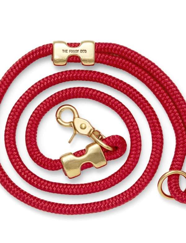 The Foggy Dog - Ruby Valentine's Day Marine Rope Dog Leash: 5 Feet