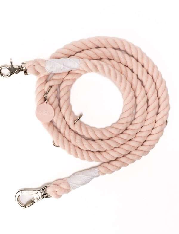 Pink Rope Leash- The Rosewater Hands-Free