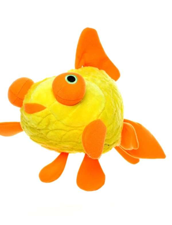 Tuffy Dog Toys - VIP Products - Mighty Ocean Goldfish, Plush, Squeaky Dog Toy