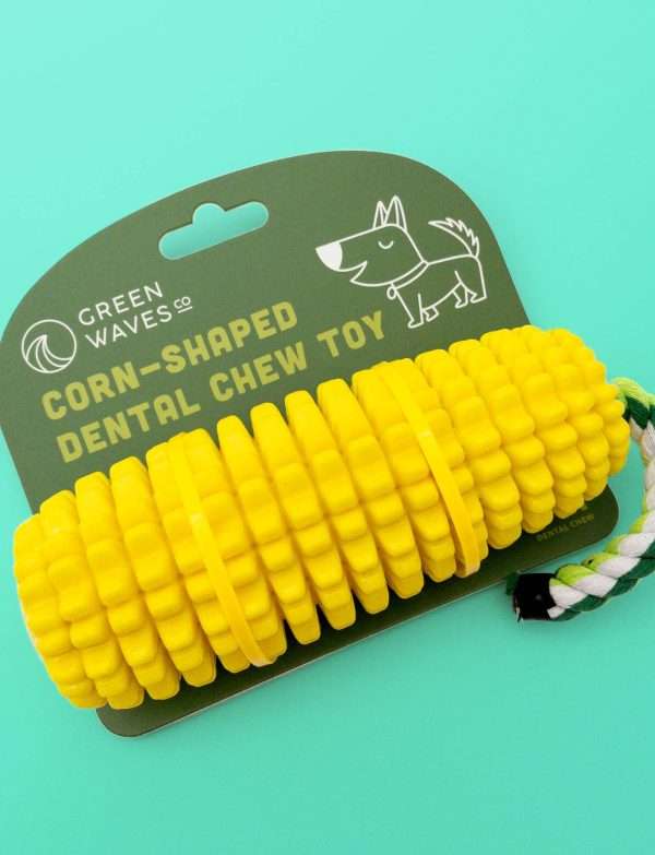 Corn-Shaped Dental Chew Toy: Yellow