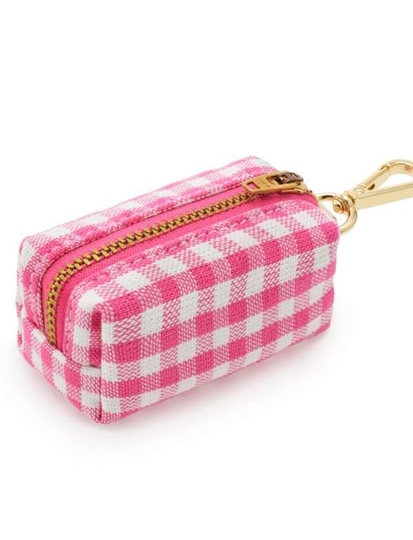 The Foggy Dog - Hot Pink Gingham Waste Bag Dispenser